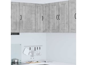 Meuble mural de cuisine, armoire d'angle cuisine porto gris béton 57x57x80cm