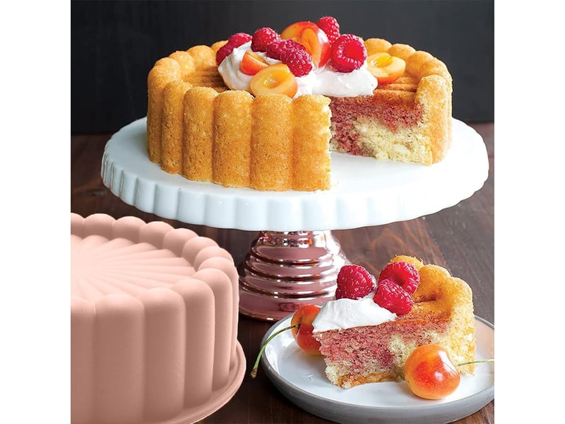 Moule à gâteau en silicone 25 cm, rond, pour gâteaux, fours, couches de gâteaux et outils de cuisson au fromage (1 pièce) LJY2084FXN - Conforama C