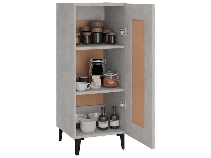  Buffet - bahut - meuble de rangement gris béton 34,5x34x90 cm bois d'ingénierie  - Conforama D