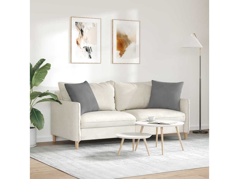 Lot de 2 coussins de canapé, coussins décoratifs tissu gris foncé 50 x 50 cm cf58863 - Conforama D