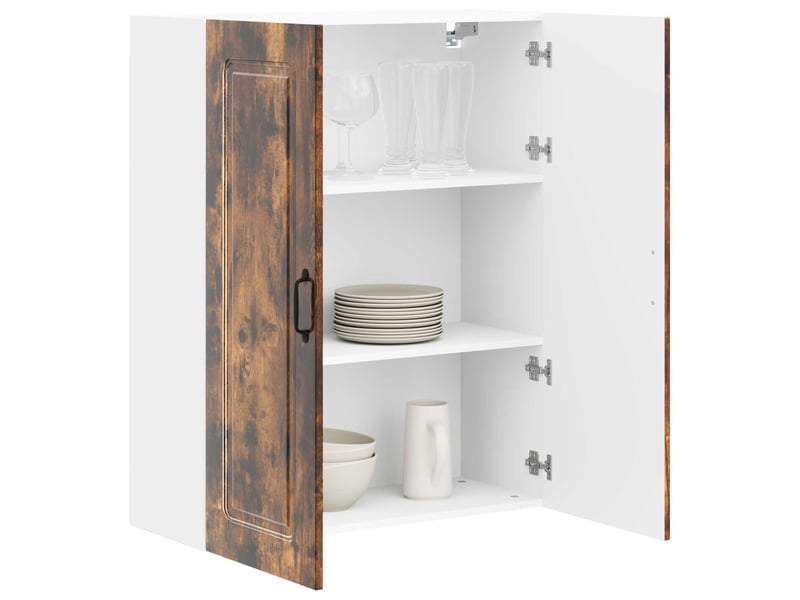  Meuble mural de cuisine | armoire de cuisine chêne fumé 80x31x100cm shl421  - Conforama C