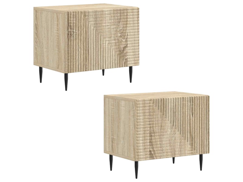  Meuble tv - banc tv - meuble de rangement chêne sonoma bois d'ingénierie  - Conforama D