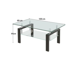 Table basse coloris transparent <strong></strong> <strong></strong>
