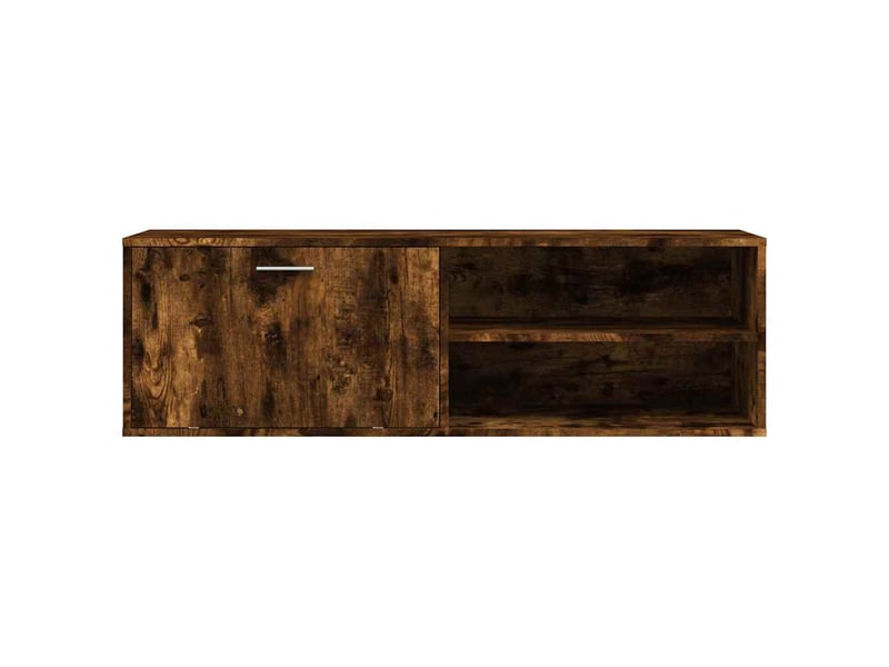  Meuble tv - banc tv - meuble de rangement chêne fumé 120x34x37 cm bois d'ingénierie  - Conforama D