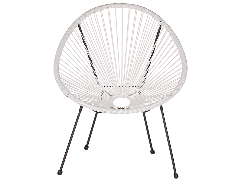 Lot de 2 chaises de jardin acapulco ii polyrotin blanc - Conforama E