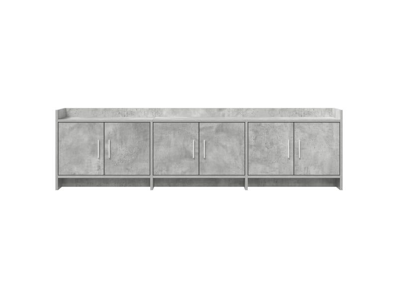  Meuble tv - banc tv - meuble de rangement 168 x 33 x 47 cm gris béton bois d'ingénierie  - Conforama E