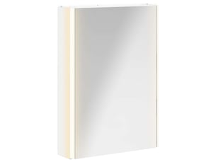 Armoire miroir salle de bain, meuble de rangement blanc 43x11.5x60.5 cm