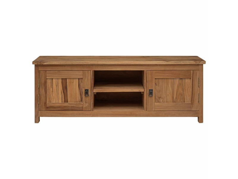  Meuble tv - banc tv - meuble de rangement 110 x 30 x 40 cm naturel bois de teck massif  - Conforama C