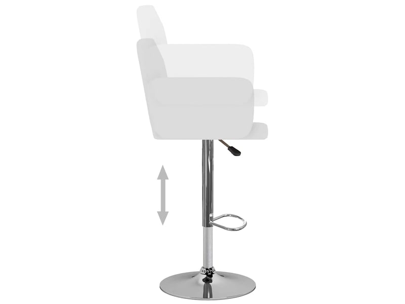  Lot de 2 tabouret de bar, chaise de bar blanc similicuir shl90956  - Conforama E
