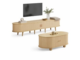 Meuble tv coloris bois clair 170 cm TCQPZ  