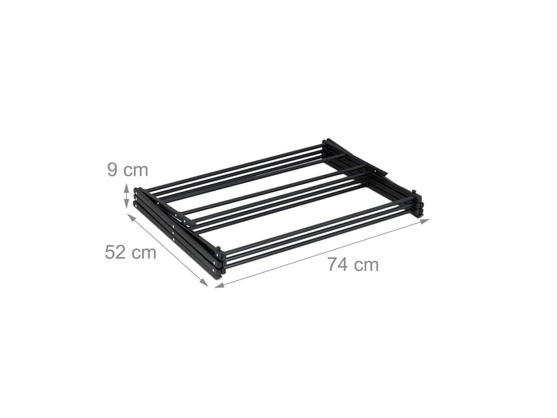  Étendoir à linge pliable peu encombrant pratique 105 x 74 x 37 cm en acier blanc 13_0016941  - Conforama B