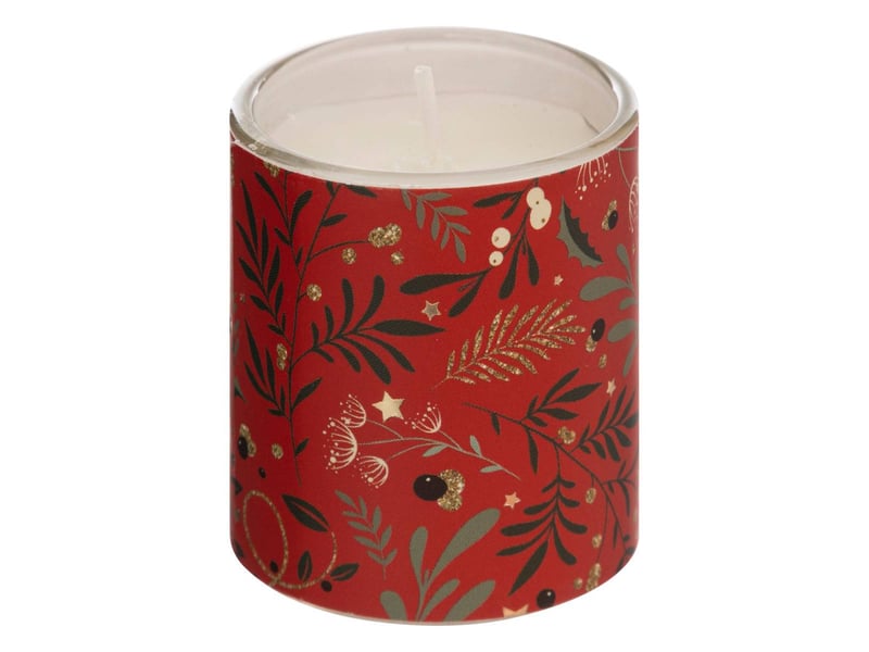  Lot de 6 bougies parfumées 40 gr avec pot verre rouge  - Conforama D