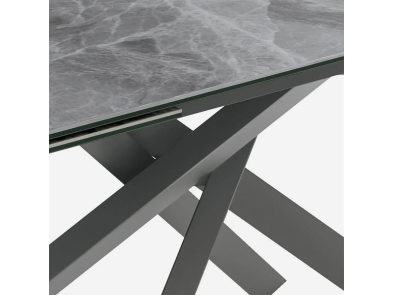  Table extensible en céramique et métal 160240x90 axis - anthracite  - Conforama C