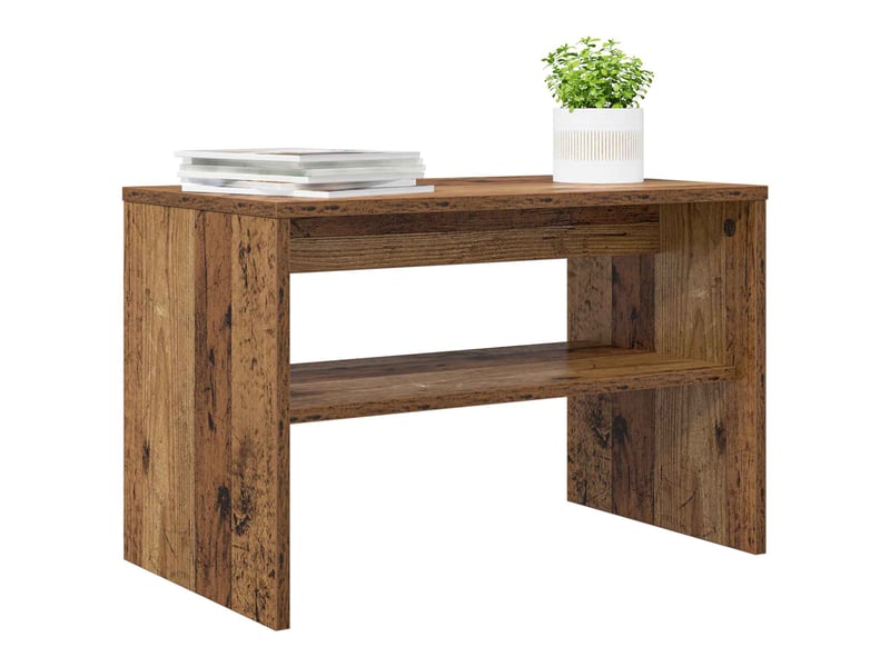 Meuble tv - banc tv - meuble de rangement 60 x 35 x 40 cm bois ancien bois d'ingénierie - Conforama C