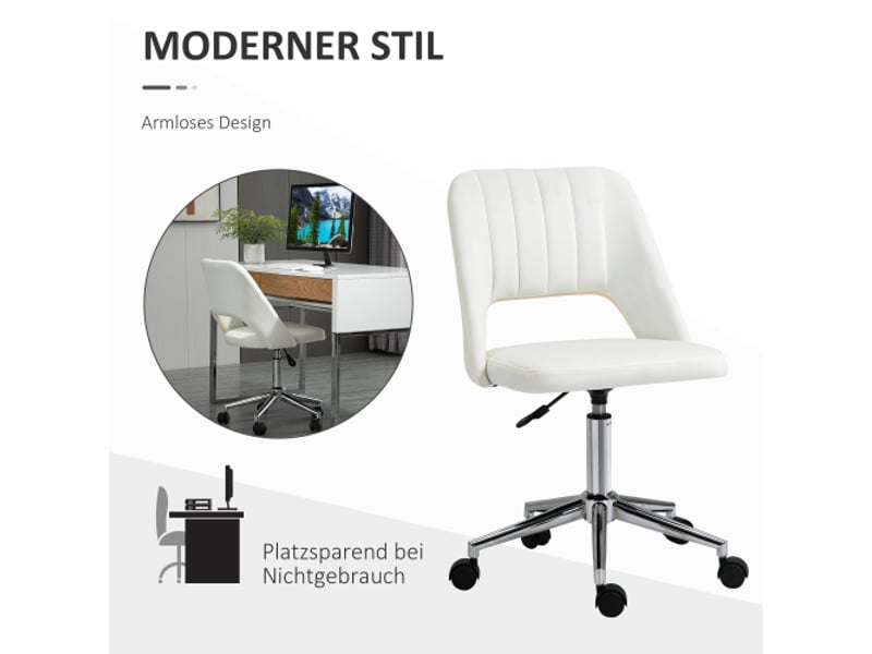  Chaise pivotante beige, réglable en hauteur, compacte, ergonomique et moderne, bureau et salon  - Conforama D
