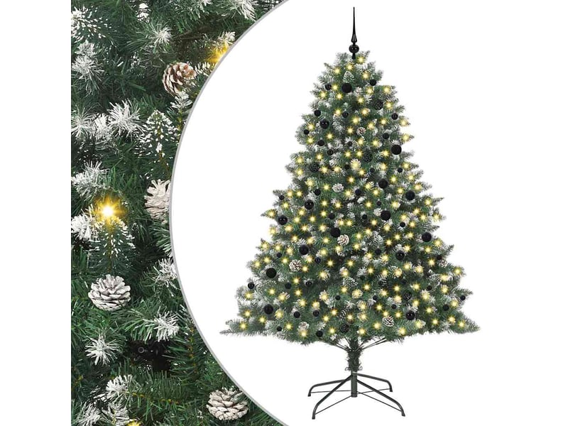 Sapin de noël, arbre de noël artificiel vert 240 cm pvc, plastique et acier cf61489 - Conforama A