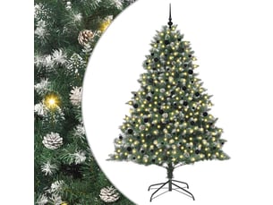 Sapin de noël, arbre de noël artificiel vert 240 cm pvc, plastique et acier cf61489