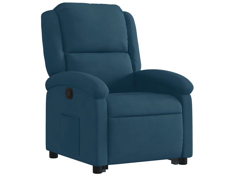  Fauteuil inclinable salon, fauteuil relax bleu velours shl37392  - Conforama E