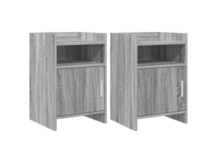 Tables de chevet - cabinet de chevet - table de nuit 2 pc sonoma gris 40 x 36 x 60 cm