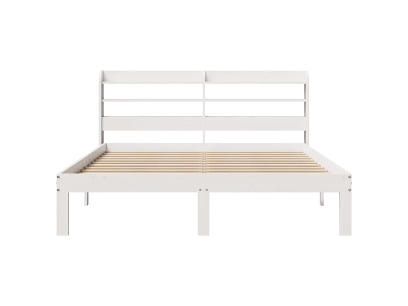  Lit double- lit adulte -  cadre de lit avec tête de lit sans matelas blanc 140x200 cm  - Conforama C