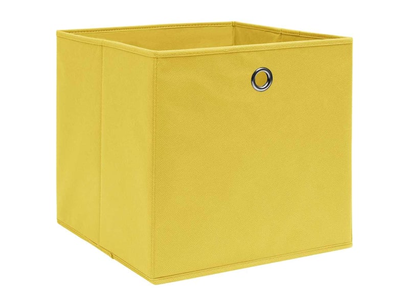  Boîtes de rangement 10 pcs tissu intissé 28x28x28 cm jaune  - Conforama A