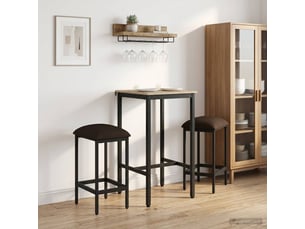 Lot de 2 tabouret de bar, chaise de bar taupe 40x32x74 cm bois d'ingénierie shl74774