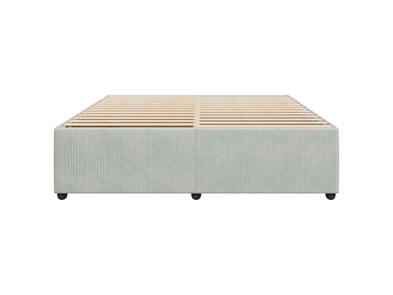  Lit double- lit adulte -  cadre de lit sans matelas gris clair 200x200 cm velours  - Conforama C