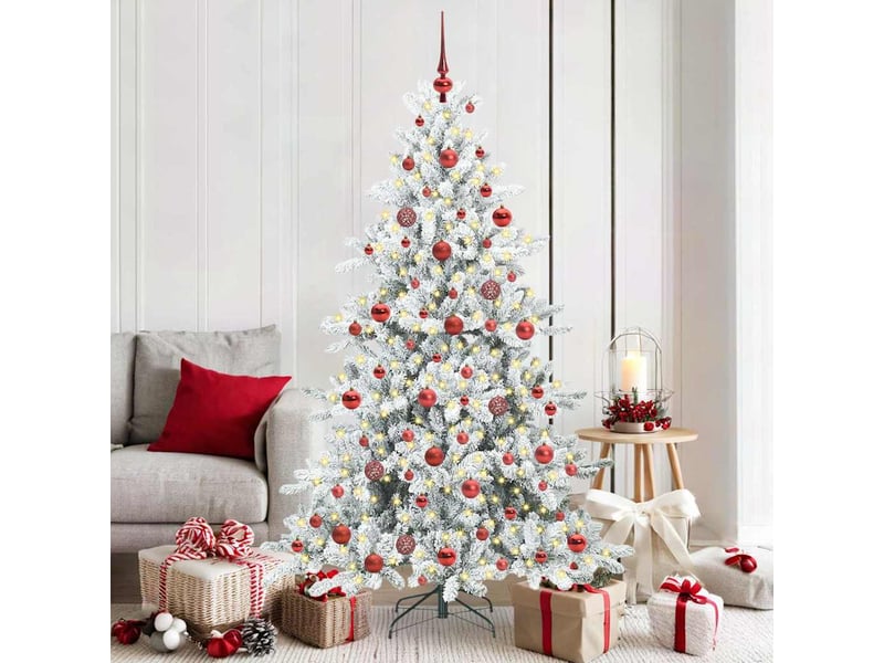 Sapin de noël, arbre de noël artificiel à branches articulées blanc 180 cm shl4611 - Conforama B