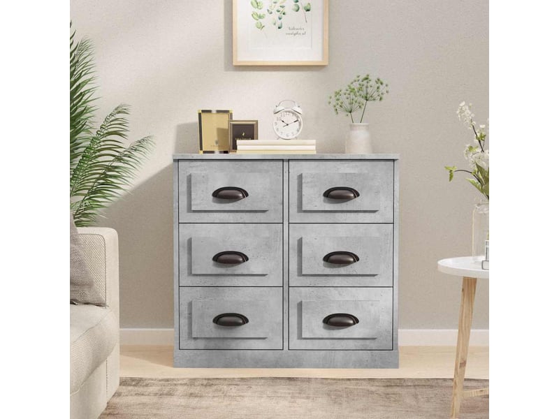  Buffet - bahut - meuble de rangement gris béton 70x35,5x67,5 cm bois d'ingénierie  - Conforama B
