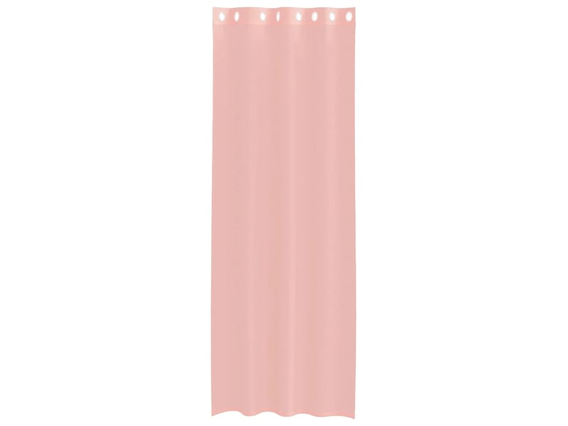  Lot de 2 rideaux en voile, voilages avec œillets rose 140 x 300 cm cf44396  - Conforama D
