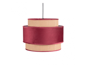 Suspension fabrilamp adriano bordeaux 1 x e27 ø 40 cm