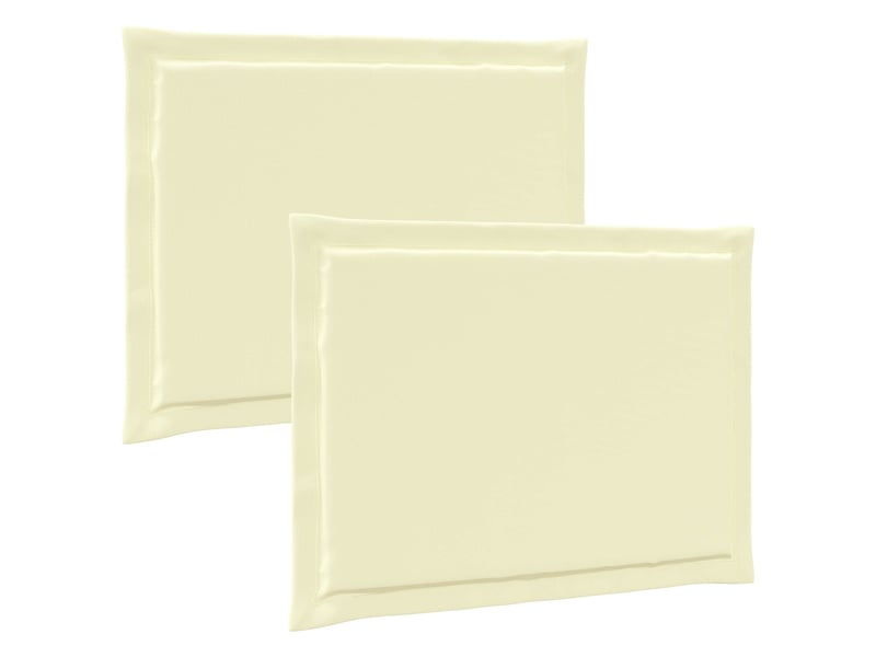 Lot de 2 coussins de siège, coussins d'assise polyester crème 47 x 36 x 2 cm cf59759 - Conforama A