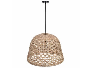 Lampe de plafond en fibre naturelle marron d 35x 25h cm
