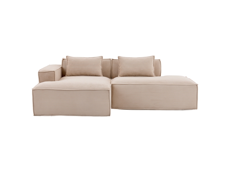  Canapé 2 places compact en tissu polyester kaki 235 cm - assise souple et entretien facile  - Conforama A