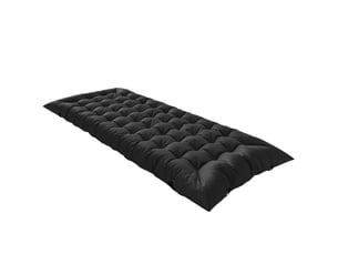 Tapis de camping pliable et portable avec sangles antidérapantes pour lit de camp, tente et voyage (noir)