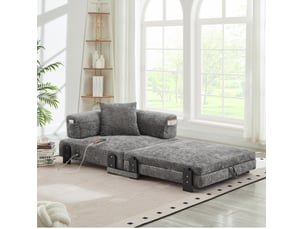 Deplimousse convertible 1 place <strong>MODENVIE</strong> <strong></strong> gris foncé