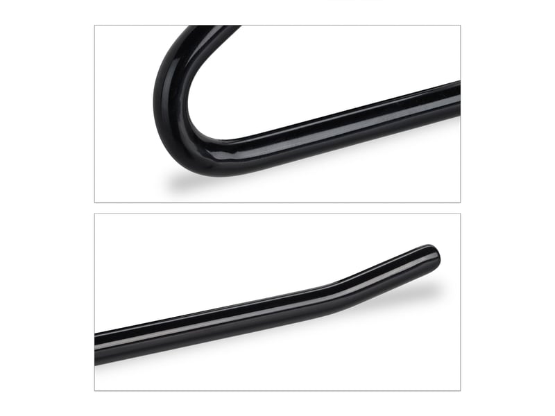  Lot de 10 cintres à pantalons peu encombrants design économique 35 x 18 x 0,5 cm en métal noir 13_0005948  - Conforama E