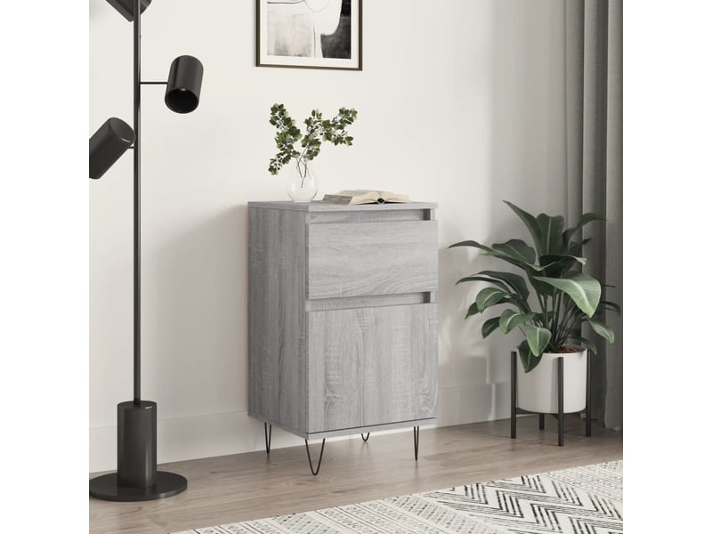  Buffet - bahut - meuble de rangement sonoma gris 40x35x70 cm bois d'ingénierie  - Conforama B