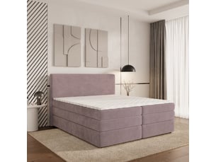 Lit avec rangement 140x200 cm <strong>MASSENO</strong> <strong></strong> coloris rose