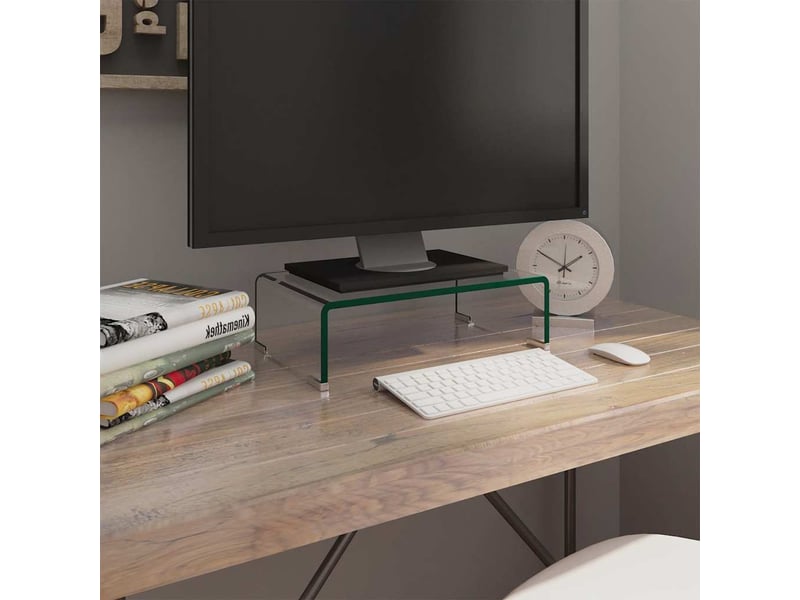  Meuble tv - banc tv - meuble de rangementpour moniteur 40x25x11 cm verre transparent  - Conforama B