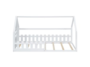 Lit cabane 90x200 cm MAISONORA   coloris blanc