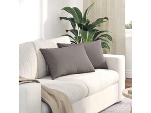 Lot de 2 coussins de canapé, coussins décoratifs tissu taupe 60 x 40 cm cf58962