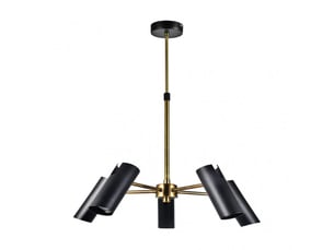 Fabrilamp marrakech, lampe, moderne, 5xgu10, noircuir, 36-58 x 58 x 58 cm