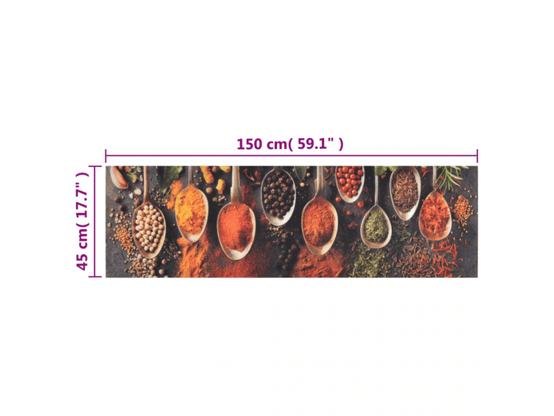  Tapis de cuisine lavable velours cuillère épices 45x150cm - comfortxl 136543 - Conforama E