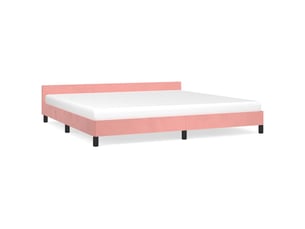 Lit 2 places 200x200 cm coloris rose