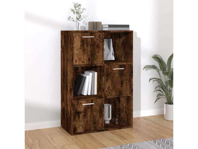  Armoire de rangement bureau chêne fumé 60x29,5x90 cm  - Conforama B