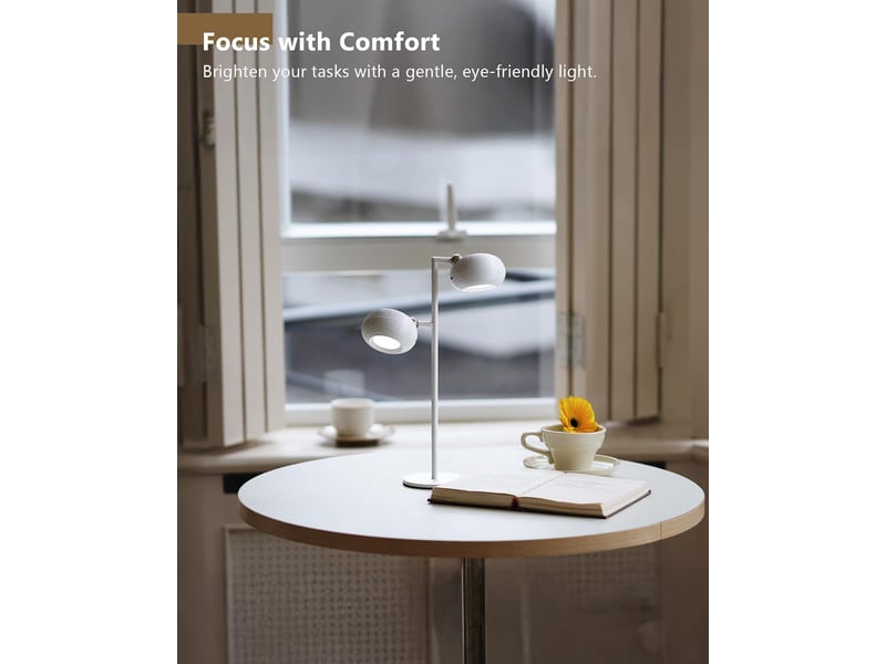 Lampe de table sans fil avec led dimmable – tête magnétique détachable, blanc - Conforama C