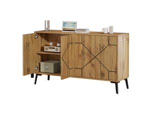 Buffet 4 porte(s)  0 tiroir(s) <strong>WISHDOR</strong> <strong></strong> - 120 cm coloris naturel 