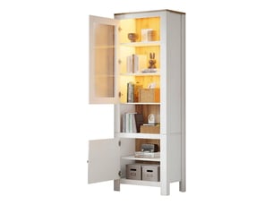 Vitrine coloris bicolore 6 étagère(s) <strong>KORFEE</strong> <strong></strong> - 52.15 cmx70 cm