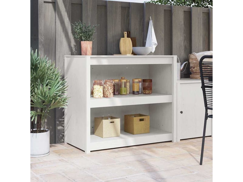  Meuble de rangement, armoire de cuisine meppel blanc 106x55x92cm pin massif  - Conforama B